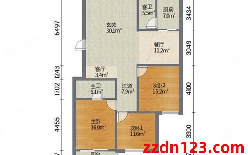 恒安新东城逸景A7区丨3室2厅二手房出售,报价：78万元