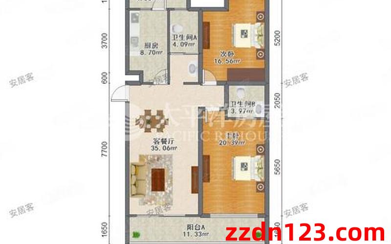 新湖庐山国际丨2室2厅二手房出售,报价：79万元